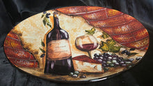 Load image into Gallery viewer, Certified International Cabernet Sauvignon Wine &amp; Cheese Oval Serving Platter
