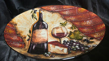 Load image into Gallery viewer, Certified International Cabernet Sauvignon Wine &amp; Cheese Oval Serving Platter
