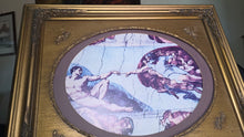 Charger l'image dans la galerie, Vintage Creation of Adam Framed Wall Art Michelangelo Sistine Chapel Gold Ornate Frame
