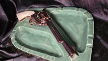 Load image into Gallery viewer, Vintage Ceramic Revolver Ashtray by Vivian '59 Mid Century Western Smoking Tray
