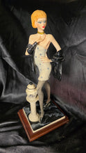 Load image into Gallery viewer, Stuart Mark Feldstein 1988 Fashion Lady Figurine Sculpture on Wood Base
