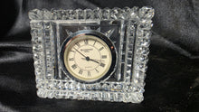 Load image into Gallery viewer, Waterford Crystal Desk Clock Cut Crystal Quartz Mantel Clock Japan
