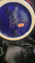 Load image into Gallery viewer, Vintage Kutani Hand-Painted Cobalt Blue Floral Porcelain Vase – Made in Japan
