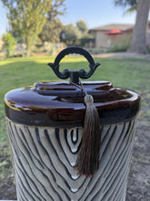 将图片加载到图库查看器，Bayden Hill Traditional Brown Ceramic Covered Jar Decorative Container 16 Inch
