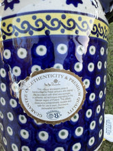 Load image into Gallery viewer, Authentic Boleslawiec Polish Pottery Fermenting Crock Lid Handles COA Poland
