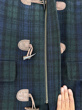 Load image into Gallery viewer, Vintage Lauren Ralph Lauren Tartan Plaid Wool Toggle Duffle Coat Size 38R
