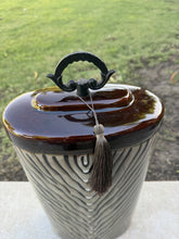 将图片加载到图库查看器，Bayden Hill Traditional Brown Ceramic Covered Jar Decorative Container 16 Inch

