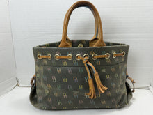 गैलरी व्यूवर में इमेज लोड करें, Vintage Dooney &amp; Bourke Rainbow DB Monogram Drawstring Tote Bag Y2K Tassels
