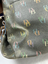 गैलरी व्यूवर में इमेज लोड करें, Vintage Dooney &amp; Bourke Rainbow DB Monogram Drawstring Tote Bag Y2K Tassels
