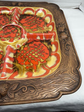 Load image into Gallery viewer, Vintage Treasure Craft California Pottery Divided Serving Platter MCM 13.5"
