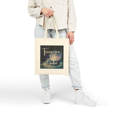 गैलरी व्यूवर में इमेज लोड करें, Treasures of Boho Canvas Tote Bag — Bohemian Market &amp; Beach Beachcomber Bag
