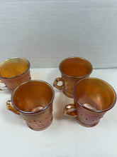 Charger l'image dans la galerie, Antique Fenton Marigold Carnival Glass Orange Tree Mugs Set of 4

