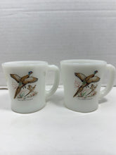 Load image into Gallery viewer, Vintage Fire-King Milk Glass Ring-Necked Pheasant Wildlife Coffee Mugs Set of 2
