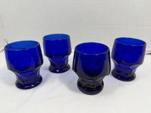 Load image into Gallery viewer, Vintage Viking Glass Georgian Cobalt Blue 10oz Tumbler Drinking Glasses Set of 4
