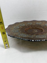Cargar imagen en el visor de la galería, Antique Fenton Captive Rose Blue Iridescent Carnival Glass Plate c. 1911

