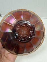 Load image into Gallery viewer, Antique Fenton Amethyst Carnival Glass Paradise Sodas Advertising Plate 6"
