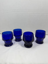 Load image into Gallery viewer, Vintage Viking Glass Georgian Cobalt Blue 10oz Tumbler Drinking Glasses Set of 4
