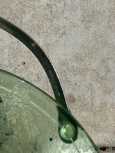 Load image into Gallery viewer, Antique Fostoria Green Depression Glass Ice Bucket - Oak Leaf Vaseline Glass
