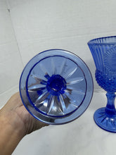 Load image into Gallery viewer, Vintage 1976 Avon Fostoria Cobalt Blue George Martha Washington Goblets Pair
