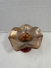 Charger l'image dans la galerie, Antique Fenton Blackberry Bramble Amethyst Carnival Glass Ruffled Compote

