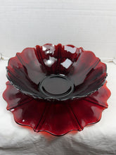Load image into Gallery viewer, Vintage Anchor Hocking Royal Ruby Oyster &amp; Pearl Bowl &amp; Underplate Set
