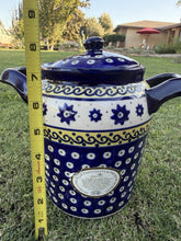 Load image into Gallery viewer, Authentic Boleslawiec Polish Pottery Fermenting Crock Lid Handles COA Poland
