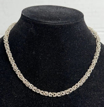 Load image into Gallery viewer, Vintage Taxco Mexico 925 Sterling Silver Byzantine Chainmail Necklace 42.3g
