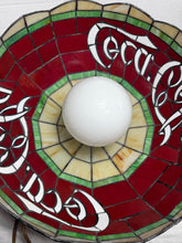 Cargar imagen en el visor de la galería, Vintage Coca-Cola Tiffany Style Stained Glass Hanging Pendant Lamp
