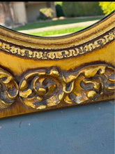 Load image into Gallery viewer, Vintage Wood Carved Ornate Gold Baroque Style Wall Mirror 24" x40
