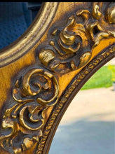 Load image into Gallery viewer, Vintage Wood Carved Ornate Gold Baroque Style Wall Mirror 24" x40
