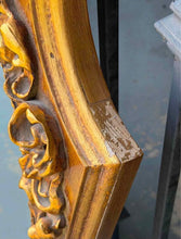 Load image into Gallery viewer, Vintage Wood Carved Ornate Gold Baroque Style Wall Mirror 24" x40
