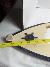 गैलरी व्यूवर में इमेज लोड करें, Nautical Boat Shaped Wall Mirror Coastal Beach House Wooden Decor with Oars
