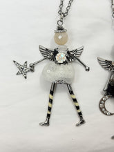 将图片加载到图库查看器，Vintage Jacqueline Kent Charmed Angel Pendant Necklace Collection Set of 3
