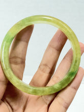 Load image into Gallery viewer, Natural Grade Green and Yellow Jadeite Jade Bangle Bracelet
