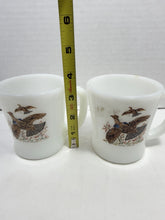 Charger l'image dans la galerie, Vintage 1960s Fire-King Ruffed Grouse Milk Glass Wildlife Coffee Mugs Set of 2

