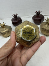 Load image into Gallery viewer, Vintage ACAR Turkey Gold Pomegranate Embossed Trinket Candy Boxes Set of 5
