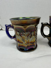 Load image into Gallery viewer, Antique Northwood Singing Birds Amethyst Carnival Glass Mug Art Nouveau
