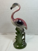 Load image into Gallery viewer, Vintage Mid-Century Pink Flamingo Ceramic Figurine Art Pottery Planter MCM
