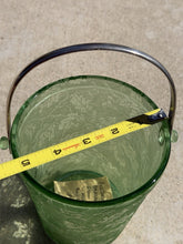 Load image into Gallery viewer, Antique Fostoria Green Depression Glass Ice Bucket - Oak Leaf Vaseline Glass
