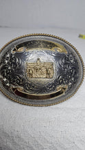 Load image into Gallery viewer, Vintage Montana Silversmiths Western Trophy Belt Buckle Rodeo Relief
