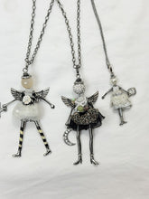 将图片加载到图库查看器，Vintage Jacqueline Kent Charmed Angel Pendant Necklace Collection Set of 3
