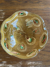Charger l'image dans la galerie, Vintage Murano Italian Art Glass Gold Aventurine Tutti Frutti Bowl Mid Century
