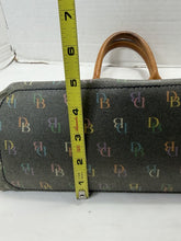 गैलरी व्यूवर में इमेज लोड करें, Vintage Dooney &amp; Bourke Rainbow DB Monogram Drawstring Tote Bag Y2K Tassels
