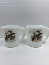 Charger l'image dans la galerie, Vintage 1960s Fire-King Ruffed Grouse Milk Glass Wildlife Coffee Mugs Set of 2
