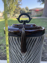 将图片加载到图库查看器，Bayden Hill Traditional Brown Ceramic Covered Jar Decorative Container 16 Inch
