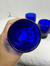 Load image into Gallery viewer, Vintage Viking Glass Georgian Cobalt Blue 10oz Tumbler Drinking Glasses Set of 4
