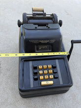 Load image into Gallery viewer, Vintage Underwood Sundstrand Manual 10-Key Adding Machine Crank Calculator
