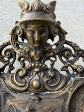 Load image into Gallery viewer, Vintage Ornate Brass Double Inkwell Stand India Writing Desk Pen Accessory
