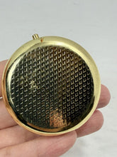 गैलरी व्यूवर में इमेज लोड करें, Vintage 1950s Retro Gold Silver Starburst Metal Compact Pill Case USA
