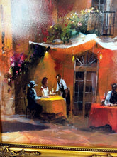 Load image into Gallery viewer, "Dinner for Two I" 16"x20" Abstract Canvas Wall Art Ornate Frame
